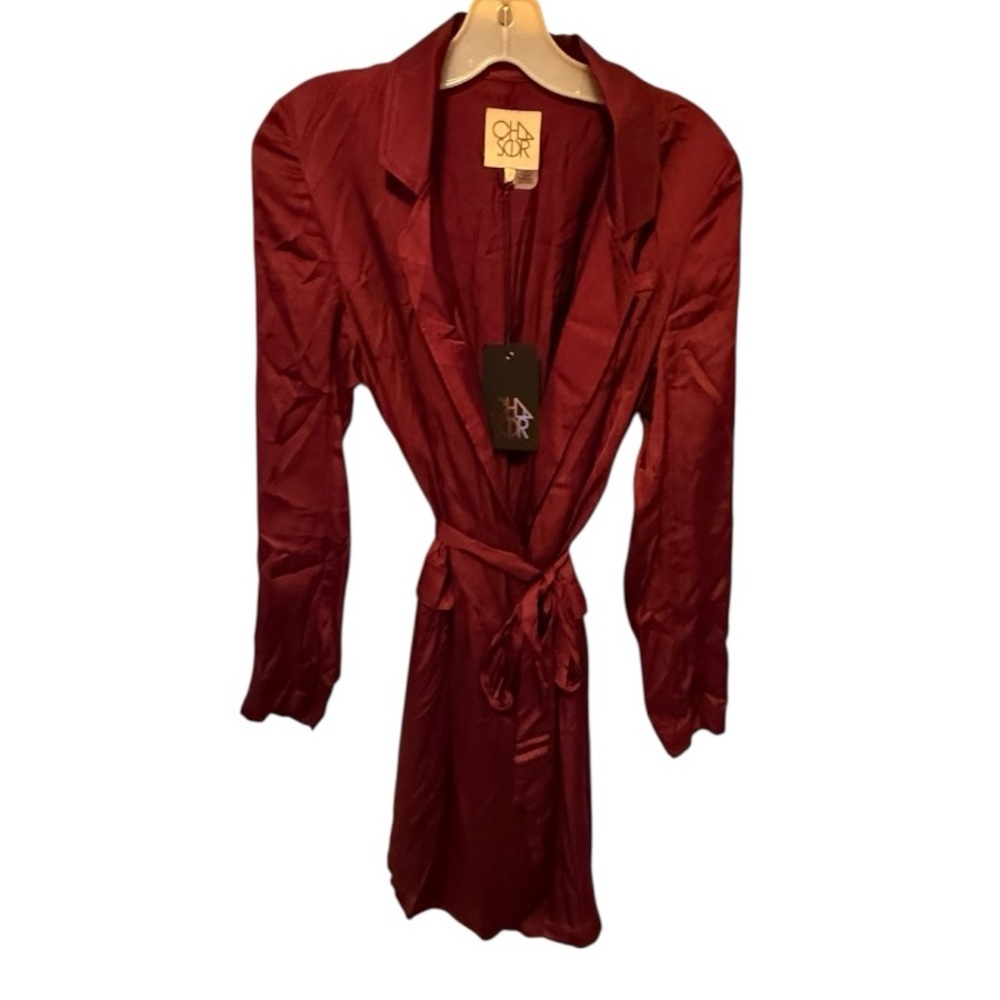 Chaser‎ Red Belted Robe nwt